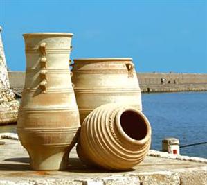 Minoan artefacts in the museum