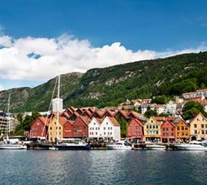 Bryggen houses by the waterfront