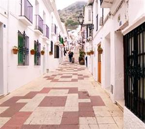 Cobbled streets in Mijas