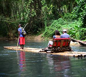 Rafting on Martha Brae