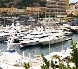 Superyachts in the harbour